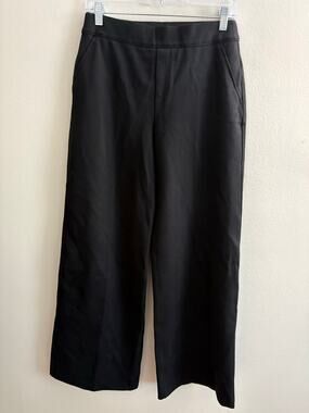 Spanx Pant Wide Leg Ponte Knit Black Dress Pants Trouser Small Petite S